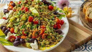 Loaded Lentil Salad GreekStyle [upl. by Rowell]