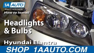 How To Replace Headlights 0406 Hyundai Elantra [upl. by Siramaj428]