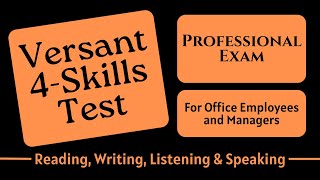 Versant 4 Skills Essential Test Practice Exam – Versant Professional English Screening Test [upl. by Trix355]