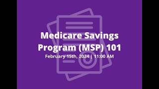 Medicare Savings Program MSP 101 [upl. by Emelia337]