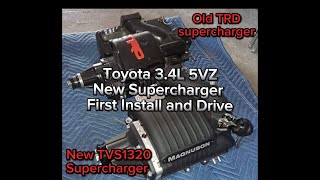 34L 5VZ TVS1320 Magnuson Supercharger installed and driving First install and Drive [upl. by Nairot]