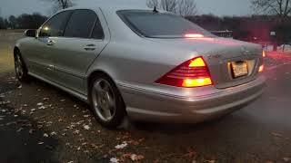 Mercedes S500 Burnout and Drift [upl. by Norraj]