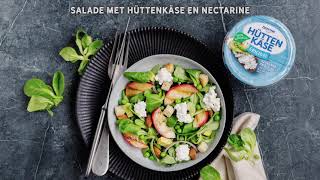 Zomerse salade met Hüttenkäse en nectarine – recept van Foodliesnl [upl. by Angelique]