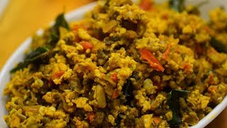 Mushroom Masala Egg Fry  Mushroom Egg Bhurji  காளான் முட்டை பொரியல் [upl. by Rich]