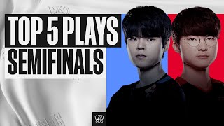 Top 5 Plays of the Semifinals  Worlds 2022 [upl. by Zined385]