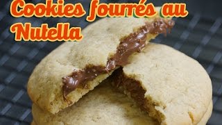 Recette Cookies fourrés au Nutella comme chez Starbucks [upl. by Airalav227]