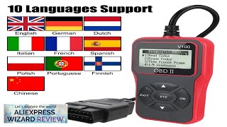 Car Diagnostic Tools OBD2 Code Reader V100 Plug and Play OBD 2 Review [upl. by Loos638]