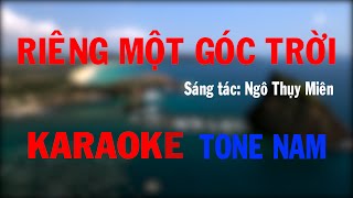 Riêng Một Góc Trời Karaoke Tone Nam  Beat Tuấn Ngọc [upl. by Gnart]