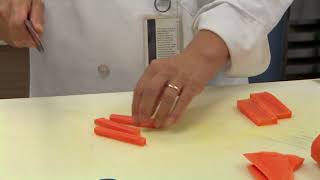 CookPlateDine  Exclusive  How to Batonnet and Dice Carrots and Celery [upl. by Marmion]