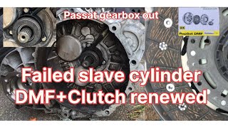 B7 Passat ClutchFlywheel replacement failed concentric slave cylinder [upl. by Kirshbaum314]