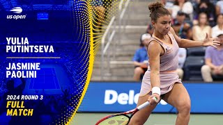 Yulia Putintseva vs Jasmine Paolini Full Match  2024 US Open Round 3 [upl. by Ysdnil]