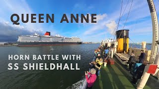 Queen Anne Horn Battle with SS Shieldhall [upl. by Thynne145]