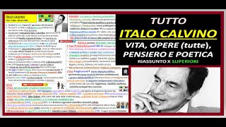 Tutto ITALO CALVINO vita opere pensiero e poetica riassunto X SUPERIORI [upl. by Anon]