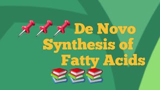 De Novo Synthesis of Fatty Acids fattyacidsynthesis fattyacids lipidmetabolism fattyacid [upl. by Billen]