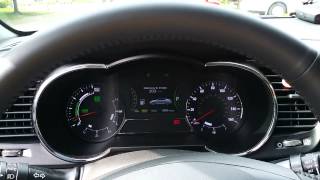 2013 KIA Optima Hybrid startup and walkthrough [upl. by Llenrap486]