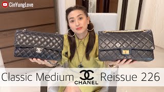 COMPARISON CHANEL CLASSIC Medium Large Flap OR REISSUE 226 [upl. by Phedra]