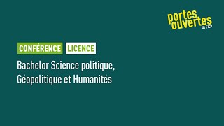 Bachelor Science politique Géopolitique et Humanités [upl. by Laidlaw]