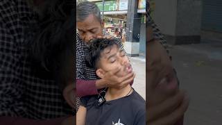 Loud Neck Creaking by Waris Barber asmr headmassage indianbarber [upl. by Oys]