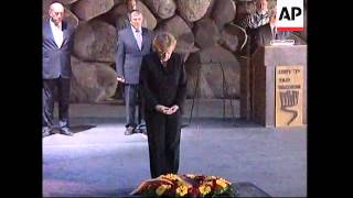 German chancellor Merkel visits holocaust museum in Jerusalem [upl. by Truscott113]