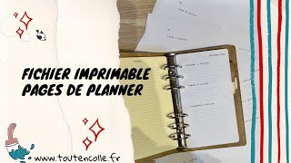 pages de planner Toutencolle [upl. by Lipcombe]