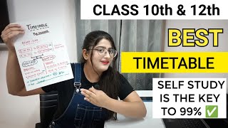 Timetable for Class 12 amp Class 10Follow this Timetable to Score 95 in Board Exams class12 [upl. by Novets453]