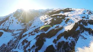 Zimní paragliding v rakouském Saalbach [upl. by Lasonde38]