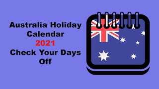 Australia Holiday Calendar Free 2021  Australia Calendar 2021 [upl. by Vona]