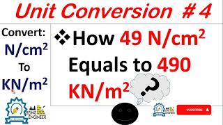 what is the unit of Stress How 49 Ncm2 Equals to 490 KNm2 Convert Ncm2 to KNm2 [upl. by Royd]