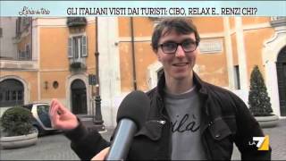 Gli italiani visti dai turisti cibo relax e  Renzi chi [upl. by Adelia142]