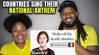 70 People from 70 Countries Sing Their Countrys National Anthem  American Couple Reaction [upl. by Annor711]