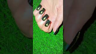 Black nails  temporary nails🖤 star design 😍 nimratkhaira song [upl. by Shir833]