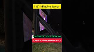 ECOFLOW DELTA 2VALERION VISIONMASTER PRO 2186quot INFLATABLE SCREEN movie shorts ValerionTech [upl. by Nnaacissej]