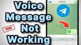 Telegram Voice Message not Working on iPhone Fix [upl. by Emoryt]