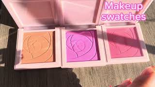 Sheglam 💓 Love Dive tender heart powder blush swatches fypシ swatches makeup [upl. by Tsew457]