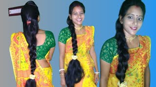 gorgeous Indian wedding braid hairstyles for long hair  Indian queen self braid hairstyles 💅💝🥰 [upl. by Huang]