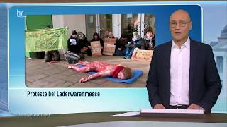 Blockade der Internationalen Ledermesse Offenbach 2020  Hessenschau [upl. by Morry]