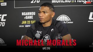 Michael Morales UFC 270 full postfight interview [upl. by Naellij]