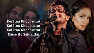 Khoobsurat LYRICS  Stree 2  Koi Itna Khoobsurat Kaise Ho Sakta Hai Vishal Mishra  SachinJigar [upl. by Sharma]