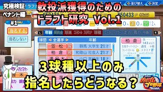 【ペナント検証】1 初期3球種持ちのみを指名した場合の、成長タイプ別出現割合を徹底検証！【パワプロ2022】 [upl. by Linda]