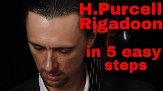 Rigadoon H Purcell Suzuki cello book 1 in 5 easy steps [upl. by Nyahs126]