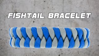 Fishtail Paracord Bracelet Tutorial [upl. by Ashti254]