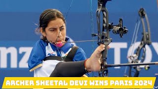 Sheetal Devis Stunning Paralympics Debut in Paris Bullseye Start amp Roaring Applause [upl. by Eniluap694]