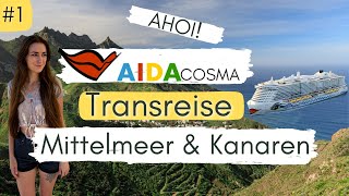 AIDACosma Vlog 1  Transreise Ahoi Ankunft amp Roomtour Verandakabine  Denise Darleen [upl. by Nagiam]