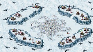 Red Alert 2  Extra hard AI  7 vs 1  Arctic tiwst map  America  us [upl. by Amihc]