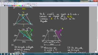 Cálculo de las diagonales de una trapecio isósceles [upl. by Ressan738]