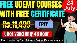 UDEMY Free Certificate Courses in 2024 Learn New Skills  Free Udemy Coupon For Studentsudemyfree [upl. by Llarret]