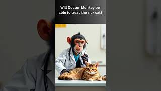 Dr Monkey in action🐒🩺shorts YouTubeShorts funnyanimals [upl. by Graehl633]