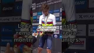 Le Français Paul Seixas est champion du monde de cyclisme contre la montre 🥇🇫🇷 shorts cyclisme [upl. by Millie]