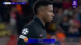 ANSU FATI returned vs AS MONACO HD 1080i [upl. by Eachern]