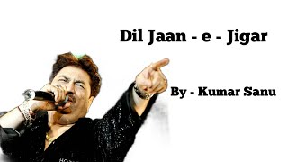 Dil Jaan  E  Jigar Tujh  By Kumar Sanu  Dill Jane Jigar tujhpe nisaar kiya hai [upl. by London]